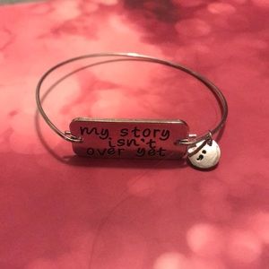 Silver Suicide Awareness Bracelet